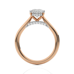 Chic Magnificence Oval Lab Created Diamond Engagement Ring