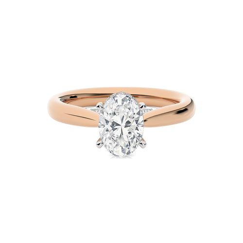 Chic Magnificence Oval Diamond Engagement Ring