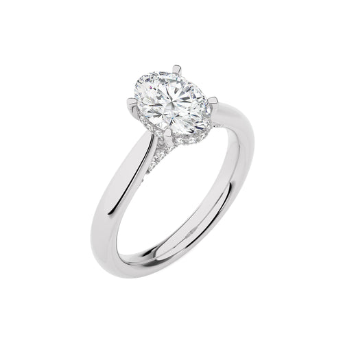 1 1/2 CT. Chic Magnificence Oval Natural Diamond Engagement Ring