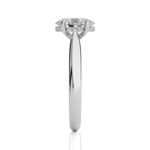 Chic Magnificence Oval Diamond Engagement Ring