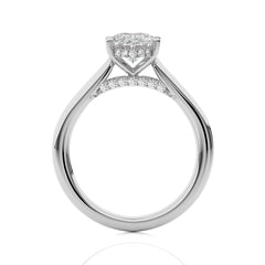 Chic Magnificence Oval Lab Created Diamond Engagement Ring