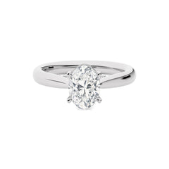 1 1/2 CT. Chic Magnificence Oval Lab Created Diamond Engagement Ring