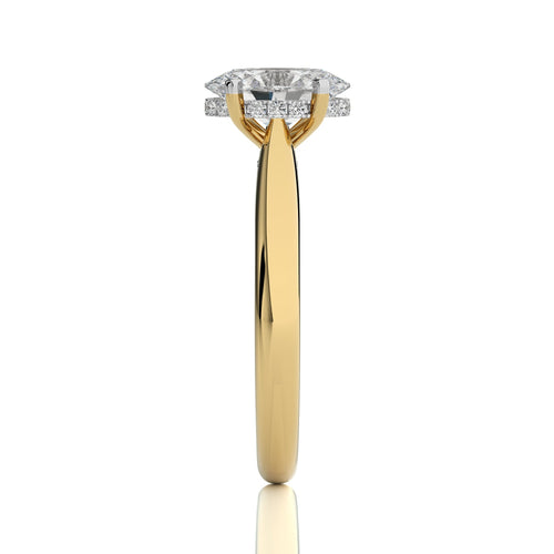 1 1/2 CT. Chic Magnificence Oval Natural Diamond Engagement Ring