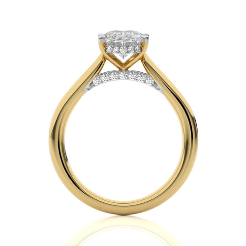 Chic Magnificence Oval Lab Created Diamond Engagement Ring