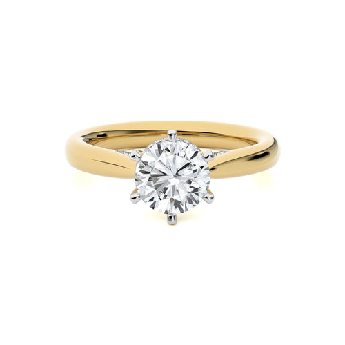 Chic Magnificence Round Diamond Engagement Ring