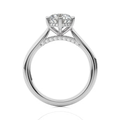 Chic Magnificence Round Diamond Engagement Ring
