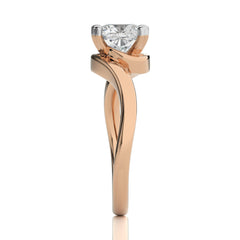 Hushed Solitaire Charm Cushion Lab Created Diamond Engagement Ring