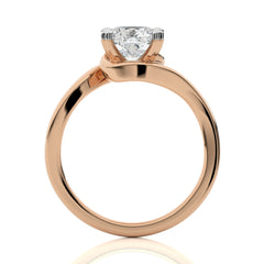 1 1/2 CT. Hushed Solitaire Charm Cushion Lab Created Diamond Engagement Ring