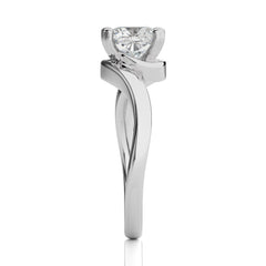 Hushed Solitaire Charm Cushion Diamond Engagement Ring