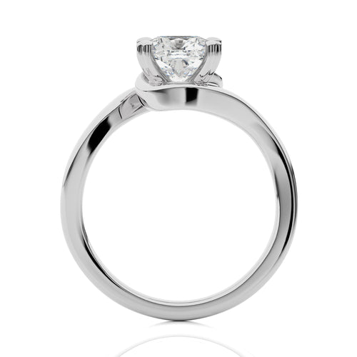 Hushed Solitaire Charm Cushion Diamond Engagement Ring