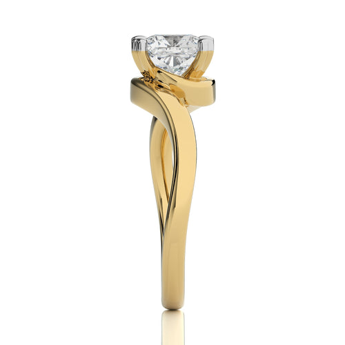 Hushed Solitaire Charm Cushion Diamond Engagement Ring