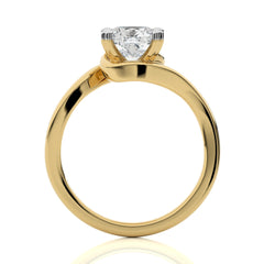 1 1/2 CT. Hushed Solitaire Charm Cushion Lab Created Diamond Engagement Ring
