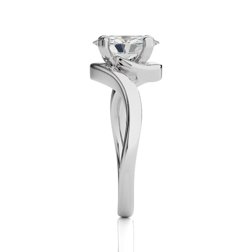 Hushed Solitaire Charm Oval Diamond Engagement Ring