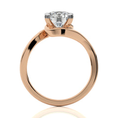 1 1/2 CT. Hushed Solitaire Charm Round Lab Created Diamond Engagement Ring