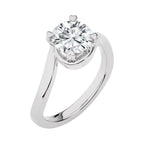 Hushed Solitaire Charm Round Diamond Engagement Ring