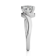 Hushed Solitaire Charm Round Diamond Engagement Ring