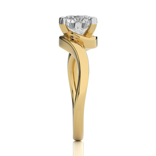 Hushed Solitaire Charm Round Diamond Engagement Ring