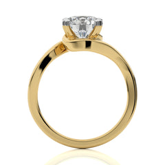 1 1/2 CT. Hushed Solitaire Charm Round Natural Diamond Engagement Ring