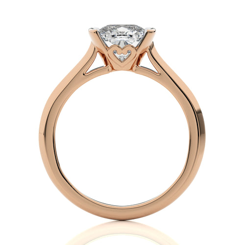 1 1/2 CT. Unfading Grace Bezel Set Knife Edge Cushion Natural Diamond Engagement Ring