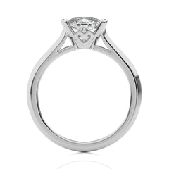 1 1/2 CT. Unfading Grace Bezel Set Knife Edge Cushion Natural Diamond Engagement Ring