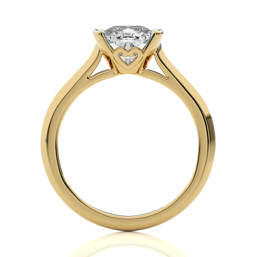 1 1/2 CT. Unfading Grace Bezel Set Knife Edge Cushion Lab Created Diamond Engagement Ring