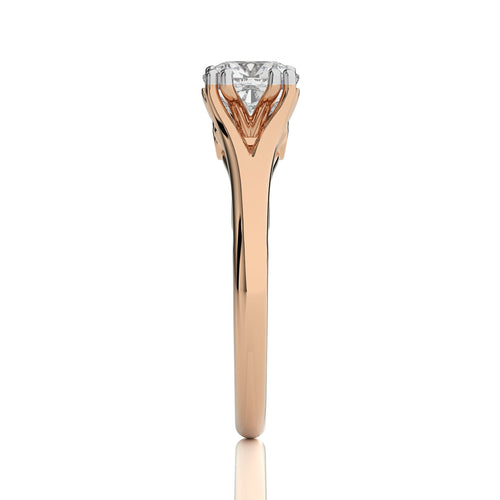 Iconic Solitaire Split Shank Cushion Lab Created Diamond Engagement Ring