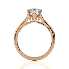 1 1/2 CT. Iconic Solitaire Split Shank Cushion Natural Diamond Engagement Ring