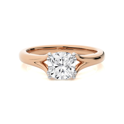1 1/2 CT. Iconic Solitaire Split Shank Cushion Lab Created Diamond Engagement Ring