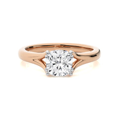 Iconic Solitaire Split Shank Cushion Diamond Engagement Ring
