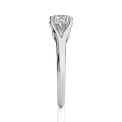 Iconic Solitaire Split Shank Cushion Diamond Engagement Ring