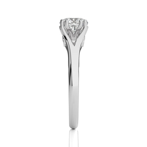 Iconic Solitaire Split Shank Cushion Lab Created Diamond Engagement Ring