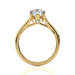 1 1/2 CT. Iconic Solitaire Split Shank Cushion Natural Diamond Engagement Ring