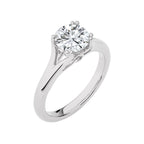 Iconic Solitaire Split Shank Round Diamond Engagement Ring