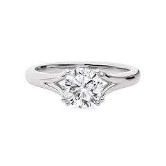 1 1/2 CT. Iconic Solitaire Split Shank Round Natural Diamond Engagement Ring