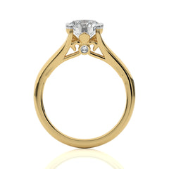 Iconic Solitaire Split Shank Round Diamond Engagement Ring