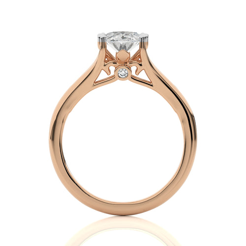 1 1/2 CT. Iconic Solitaire Split Shank Oval Lab Created Diamond Engagement Ring