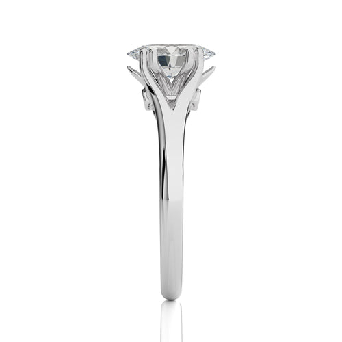 Iconic Solitaire Split Shank Oval Diamond Engagement Ring
