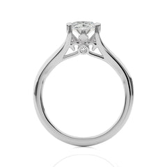 Iconic Solitaire Split Shank Oval Lab Created Diamond Engagement Ring