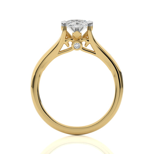 Iconic Solitaire Split Shank Oval Diamond Engagement Ring