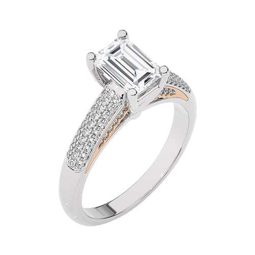Contemporary Solitaire Diamond Engagement Ring