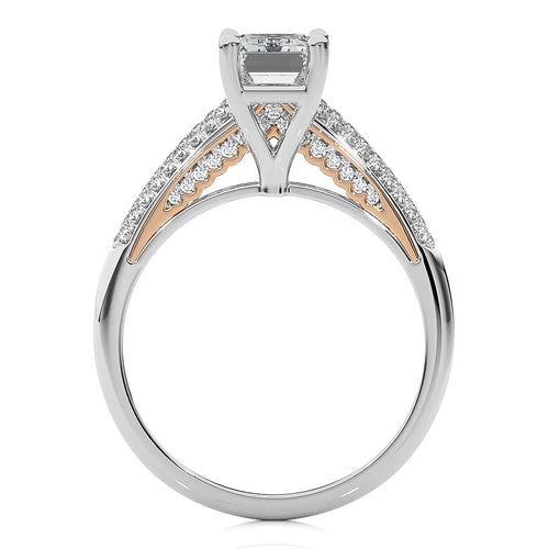 Contemporary Solitaire Diamond Engagement Ring