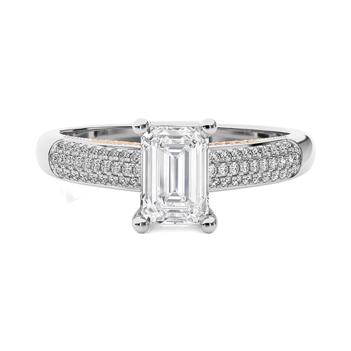 Contemporary Solitaire Diamond Engagement Ring