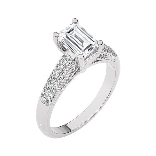 Contemporary Solitaire Diamond Engagement Ring