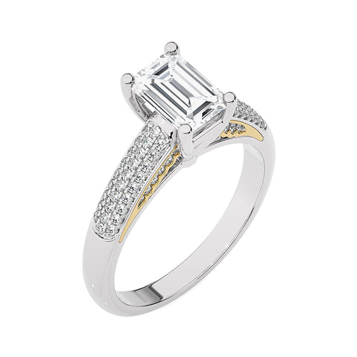 Contemporary Solitaire Diamond Engagement Ring