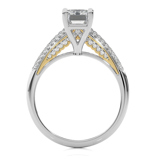 Contemporary Solitaire Diamond Engagement Ring