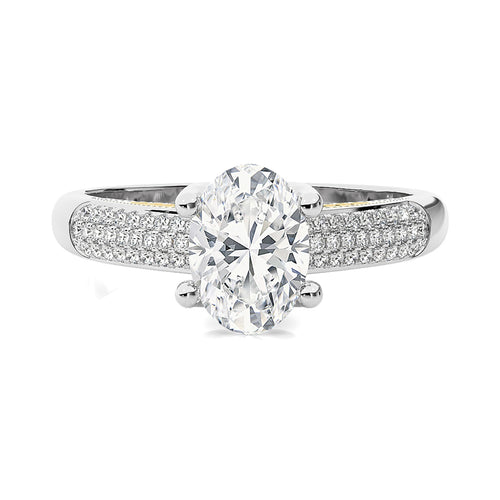 Contemporary Solitaire Diamond Engagement Ring