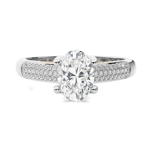 Contemporary Solitaire Diamond Engagement Ring