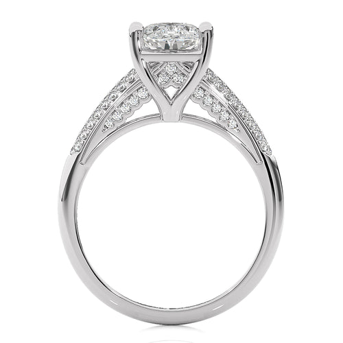 Contemporary Solitaire Diamond Engagement Ring
