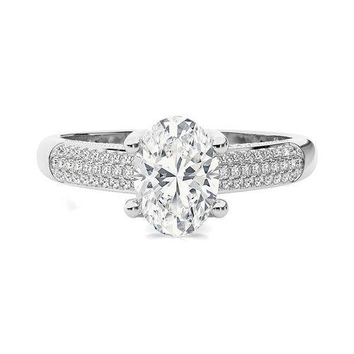 Contemporary Solitaire Diamond Engagement Ring