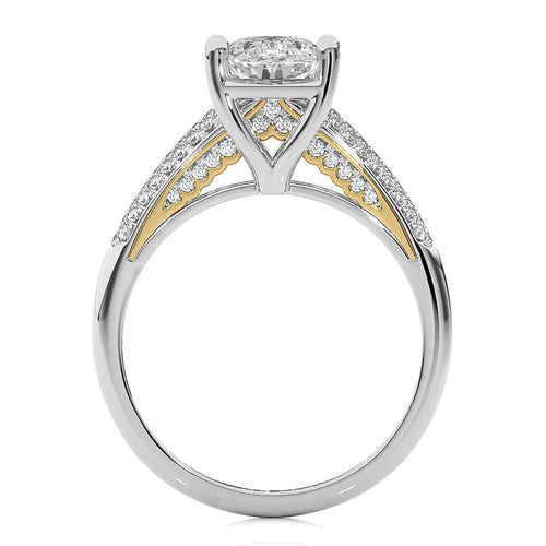 Contemporary Solitaire Diamond Engagement Ring